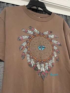 Vintage 90s Dreamcatcher Native American Eagle Tribal Graphic T-Shirt USA Arizon